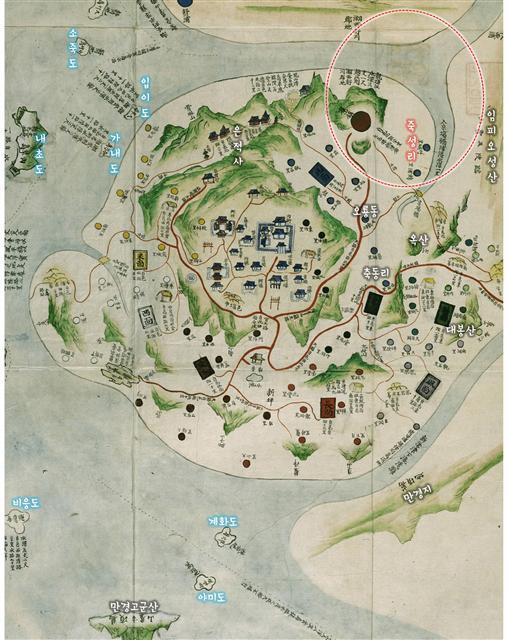 ▲ 1872년 지방지도 옥구현지도.