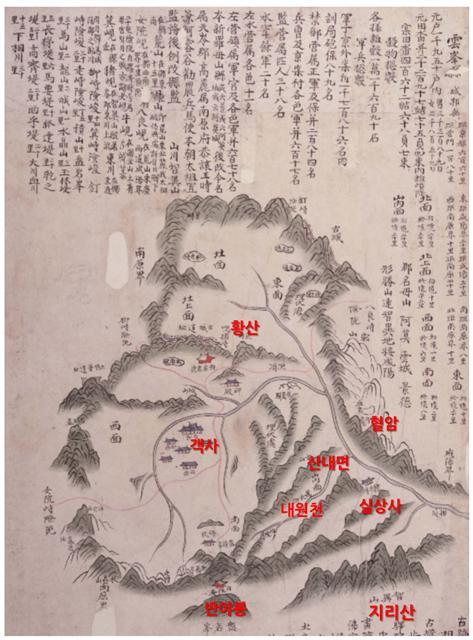 ▲ 해동지도 운봉현지도.