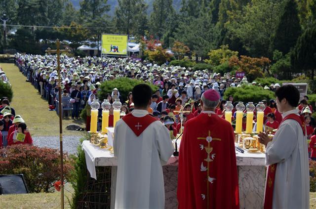 ▲ 순교자 현양 대미사.