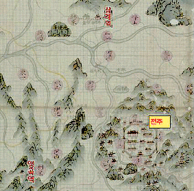 ▲ ‘비변사인 방안지도’에 나타난 삼례역과 앵곡역(장곡역).