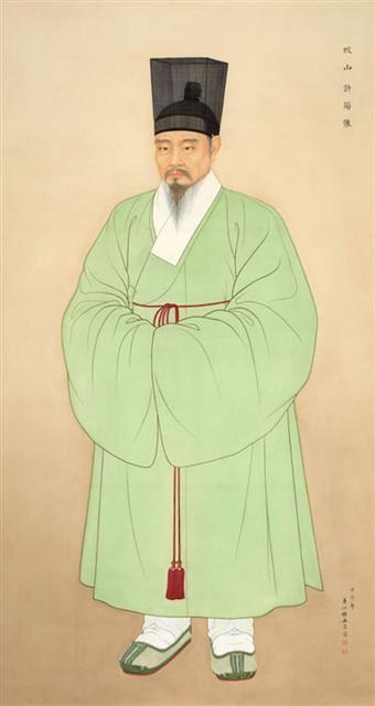 ▲ 허균 초상(허균 허난설헌기념관 소장본).