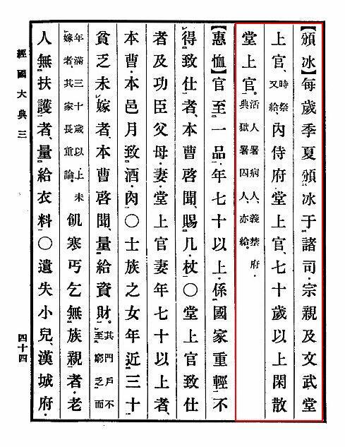 ▲ 『경국대전』 얼음을 나누어주는 규례.