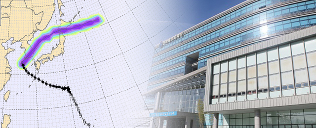 제 19호 태풍 솔릭(SOULIK) 모델예측(왼쪽) /출처=기상청