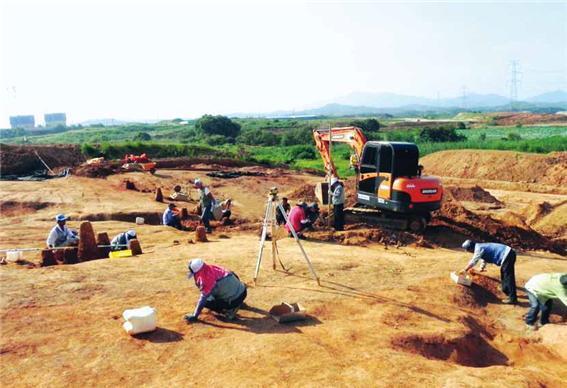 전북 혁신도시에서 유적 발굴 조사가 진행되던 모습