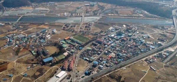 임실군 관촌면 전경.