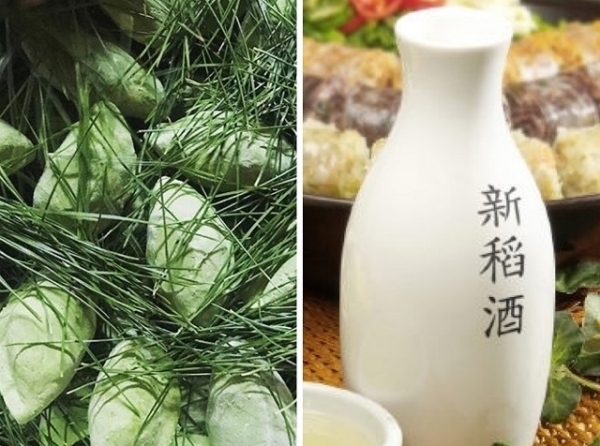 송편과 신도주.