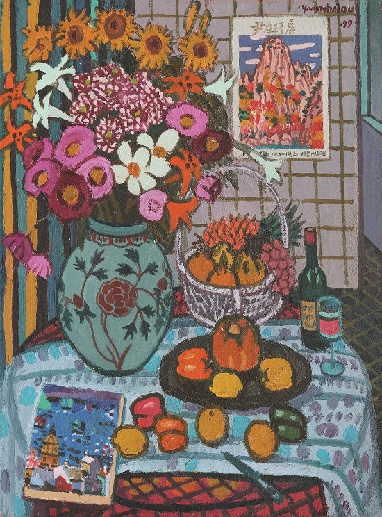윤재우(1917~2005), 캔버스에 유채, 130×97cm, 1999.