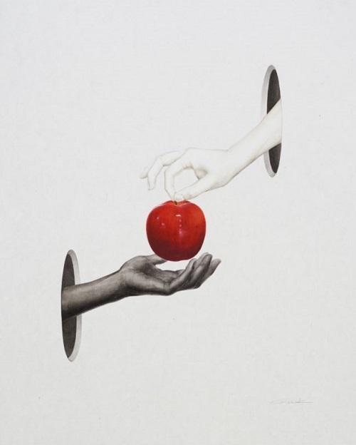 김판묵 작품 '사이'.