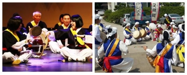 전주풍물굿보존회 공연 모습.