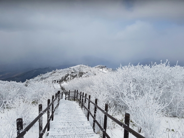 덕유산 정상 설경