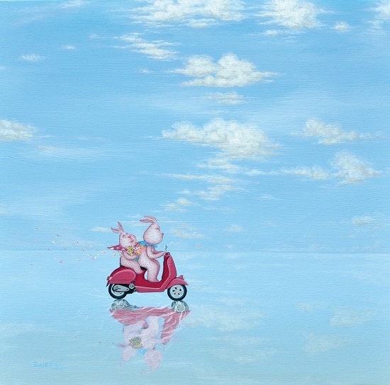 송지호 작품 '바람불어 좋은 날'.