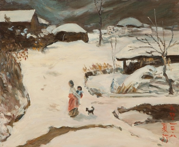 김용봉 작품, 캔버스에 유채, 38.0×45.0cm, 1990.