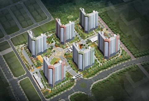 만성에코르 1단지 아파트 조감도.