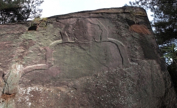 마애불이 새겨진 남원 주천면 돼지바위. 사진 제공=남원문화원