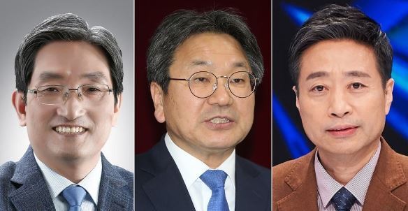 (왼쪽부터) 노영민 주중국대사, 강기정 전 의원, 윤도한 전 논설위원. 연합뉴스