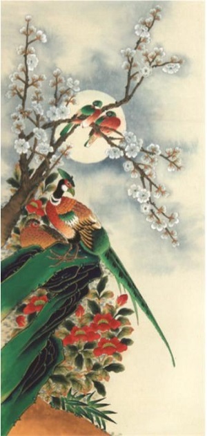 김은하 작품 '궁중화조도'.