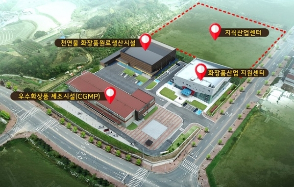 화장품집적화단지와 지식산업센터 신축 부지 조감도.