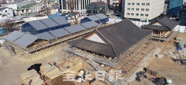 지난 5일 전라감영 복원 공사 현장 모습. 전북일보 자료사진