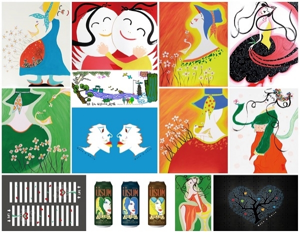 팝아티스트 피터 오 초대전 전시 작품들.