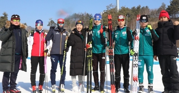 전북 바이애슬론 남녀 일반부 선수들.