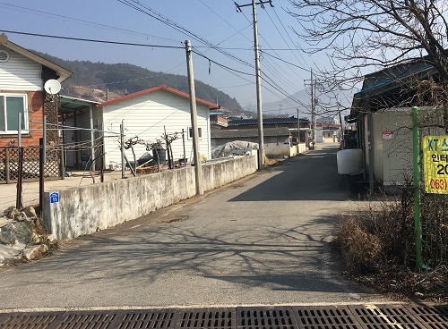 장수 장계면 무농리 마을진입로