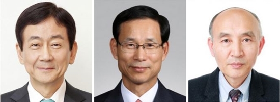 (왼쪽부터) 진영 행안부 장관 후보자, 최정호 국토부 장관 후보자, 조동호 과학기술부 장관 후보자