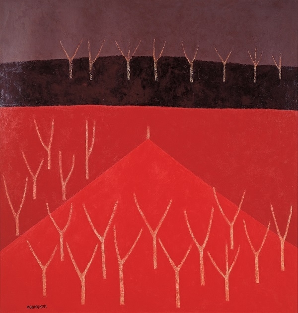 유영국 作, 캔버스에 유채, 105×105cm, 1979.