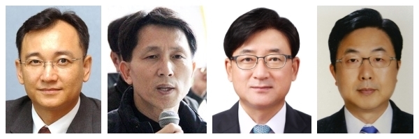 (왼쪽부터) 강찬구 발행인·김한광 부국장·강인석 편집국장·이종휴 보도국장