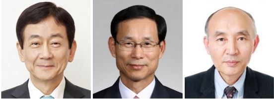 (왼쪽부터) 진영 행안부 장관 후보자, 최정호 국토부 장관 후보자, 조동호 과기부 장관 후보자