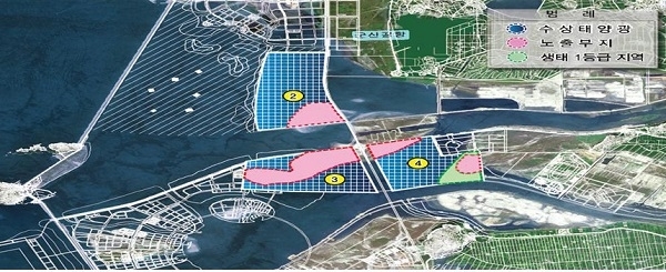 한수원 주관 수상태양광 시설 설치 후보지.