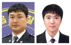 성승 경위(왼쪽)와 이한옥 순경