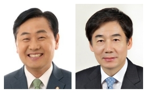 김관영 의원(왼쪽)과 이용호 의원