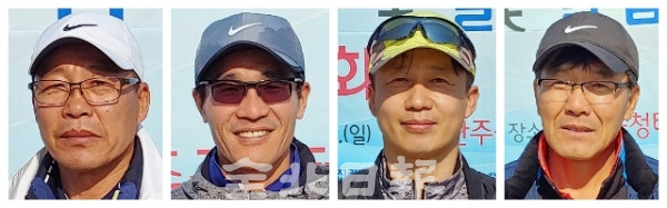 (왼쪽부터) 최우수상 배석정, 우수상 박진성, 인기상 류영찬, 매너상 김덕기