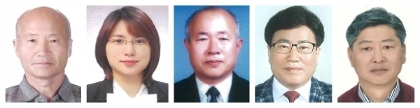 (왼쪽부터) 주진탁·김은경·고(故) 곽동식·송홍삼·전동일 씨