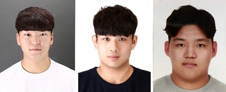 (좌측부터) 권정률, 강현수, 김민준 선수.
