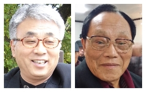 정성수(왼쪽)·서상옥 작가