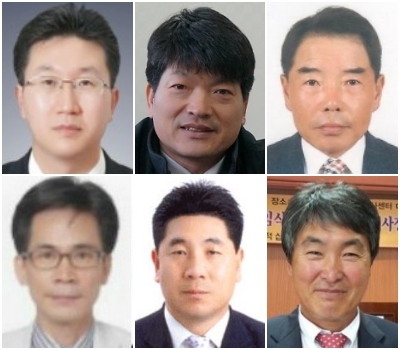 존스미디어 송종율 대표이사, 성일하이텍 이강명 사장, 지엠에프 김호수 대표(위), 케비젠 신홍식 대표, 세창스틸 이재선 대표, 삼원중공업 한창범 대표이사(아래)