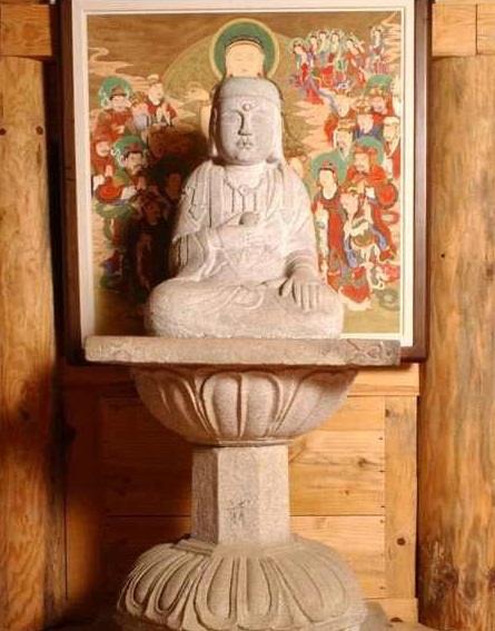 고창 선운사 참당암 석조지장보살좌상.