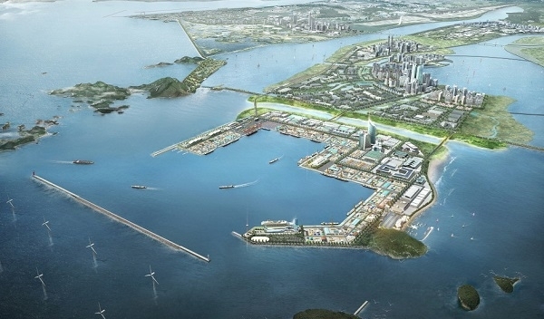 새만금 신항 조감도.