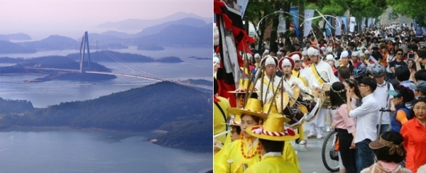 군산 고군산군도와 전주 한옥마을.
