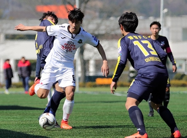 전주시민축구단 올 K3리그 개막경기 모습.