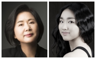 김경희 상임지휘자(왼쪽)·배원희 바이올리니스트