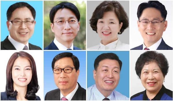 (윗줄 왼쪽부터) 유재구·임형택·한동연·조남석 의원, (아랫줄 왼쪽부터) 윤영숙·최종오·장경호·유재동 의원.