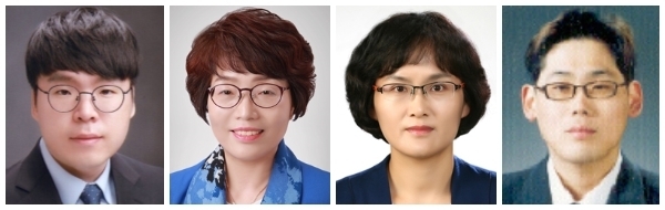 (왼쪽부터) 김지수·홍옥경·최은영·이백규 주무관