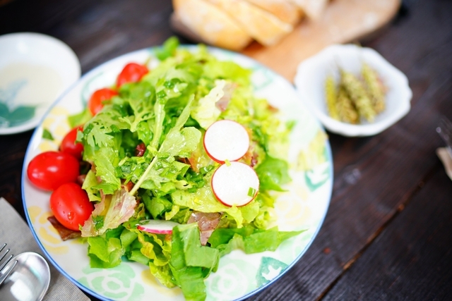 텃밭샐러드 네가지 토종상추(담배상추,너브내상추,안성키상추,파란꽃상추)