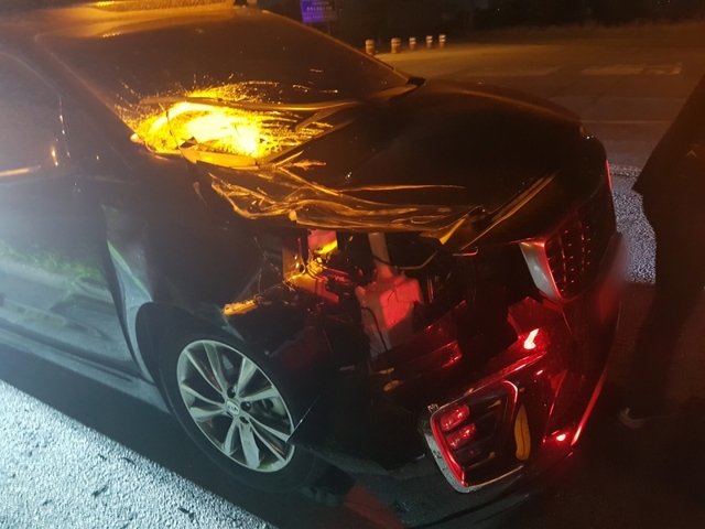 송가인씨 탑승 차량 / 사진=전북지방경찰청 제공