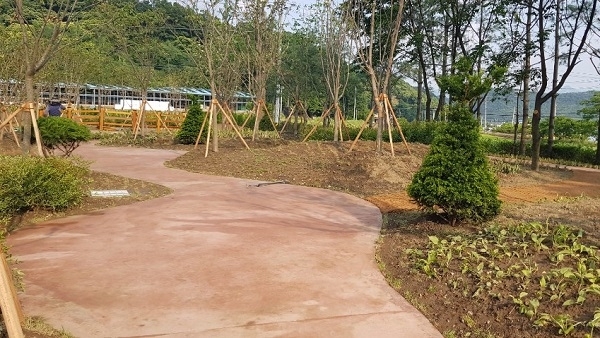 노인요양시설 ‘빈첸시오의 집’에 조성된 나눔 숲