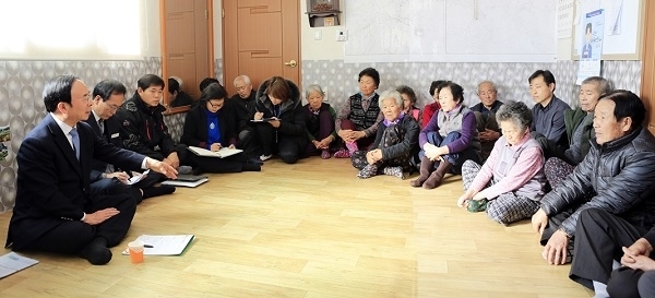 심민 임실군수 민생현장 방문 모습