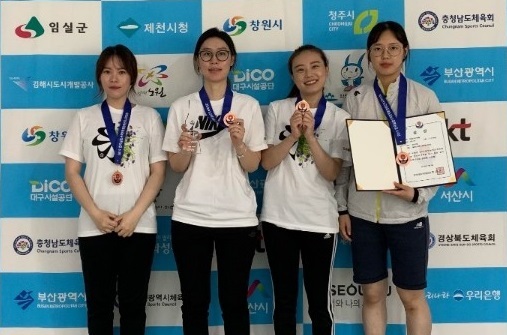 (왼쪽부터) 임실군청 사격부 김수연, 황성은, 김예지, 강민정 선수.