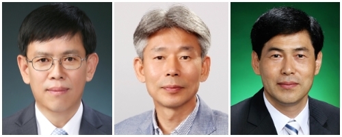 (왼쪽부터) 김수봉·박일관·정대주 교장